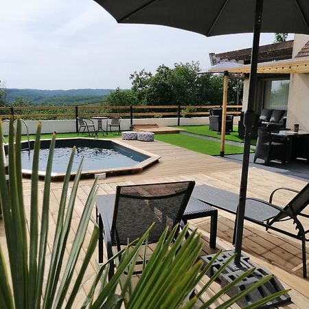 Lapausedegout Piscine Chambres Climatisees Jacuzzi Terrasse Lachapelle-Auzac Exteriér fotografie