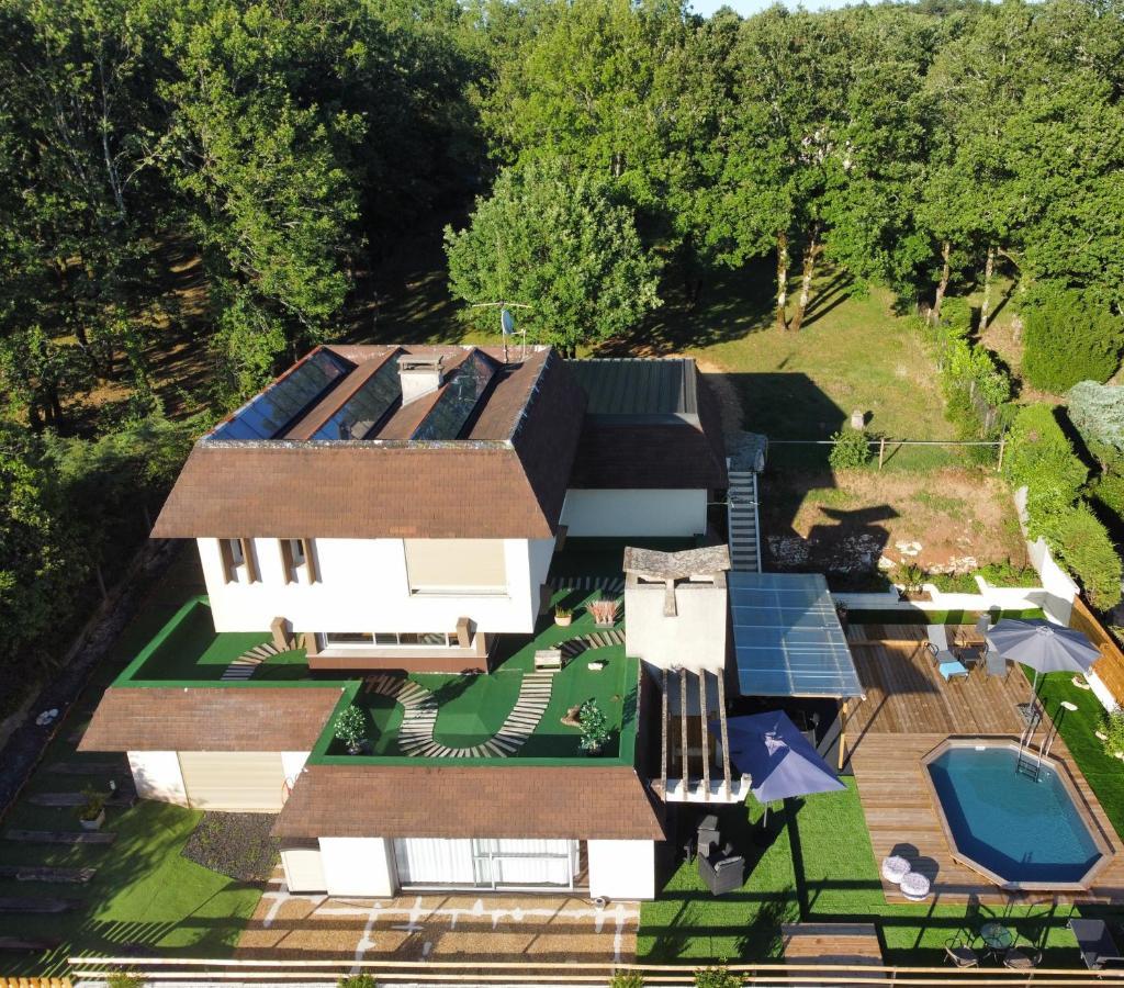 Lapausedegout Piscine Chambres Climatisees Jacuzzi Terrasse Lachapelle-Auzac Exteriér fotografie